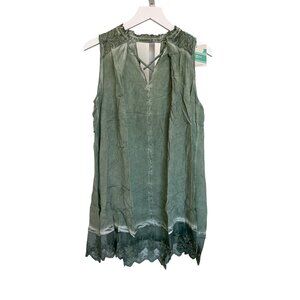 Umgee Sage Washed Boho Swing Dress